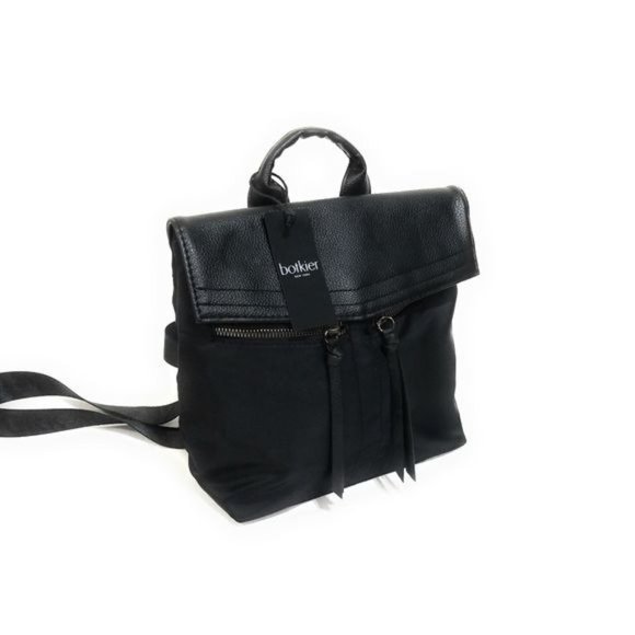 Botkier Trigger Nylon Backpack In Black/Gunmetal - Picture 10 of 11